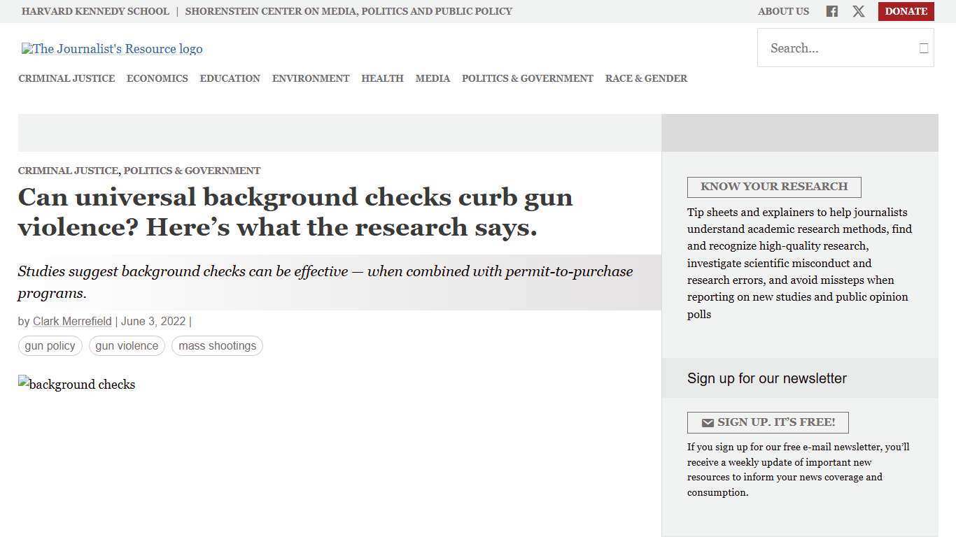 Can universal background checks curb gun violence?
