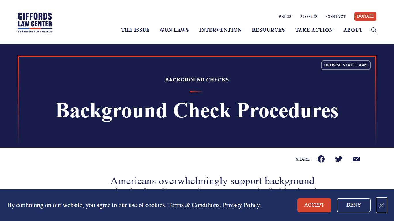 Background Check Procedures | GIFFORDS