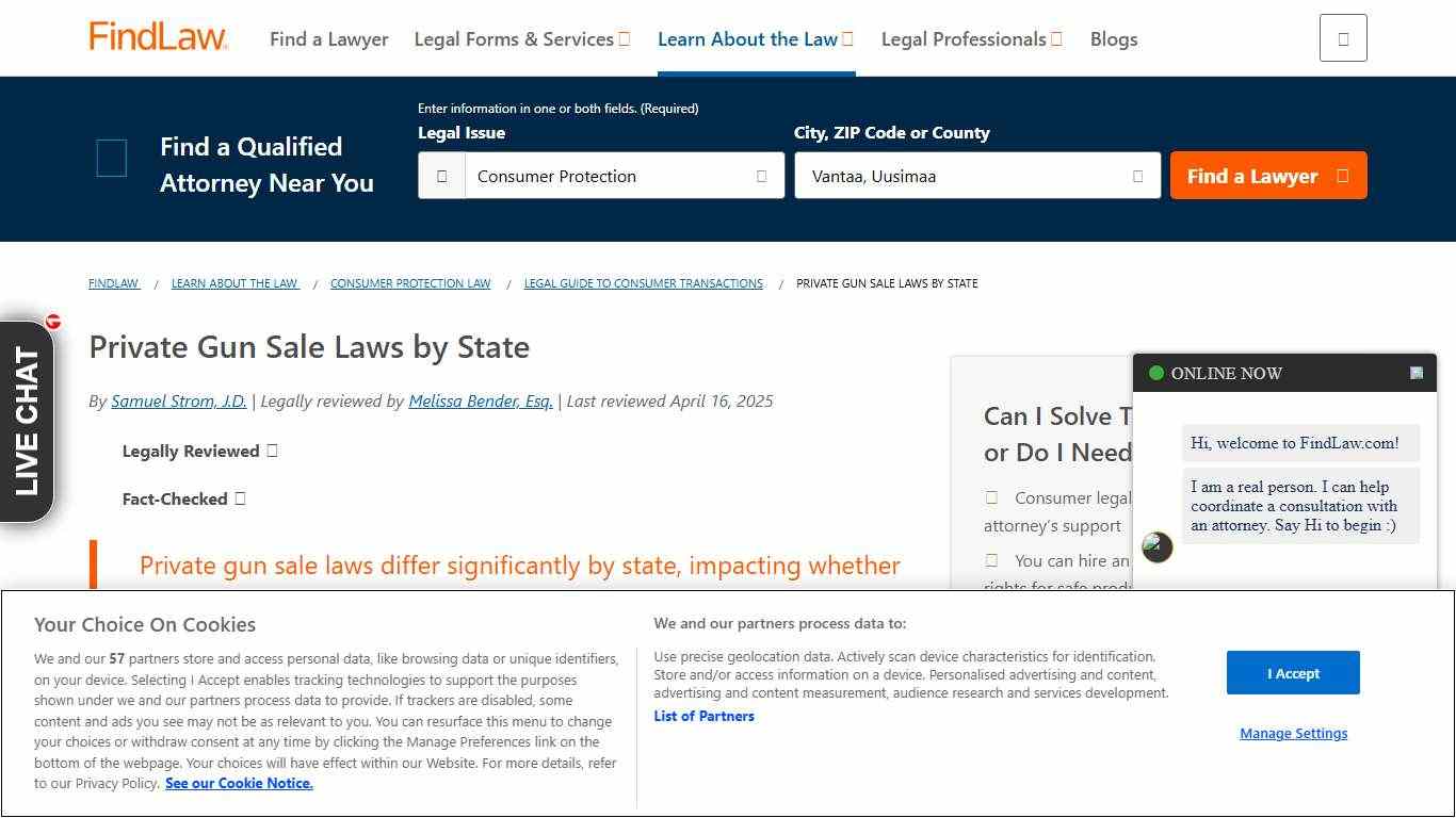 Private Gun Sale Laws by State - FindLaw